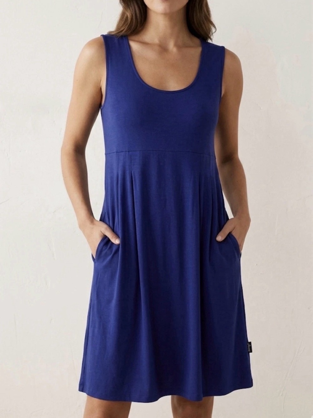 NWOT Soma Cool Days Sleeveless Dress Size Medium Dark Purple breezy pockets